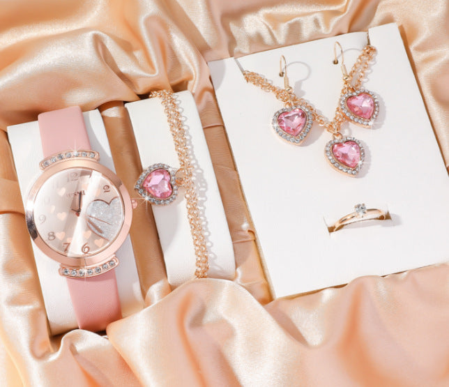 Cells Swag Fashion Watch Gift Set Quartz Movement Coordinated Jewelry for Elegant Accessorizing