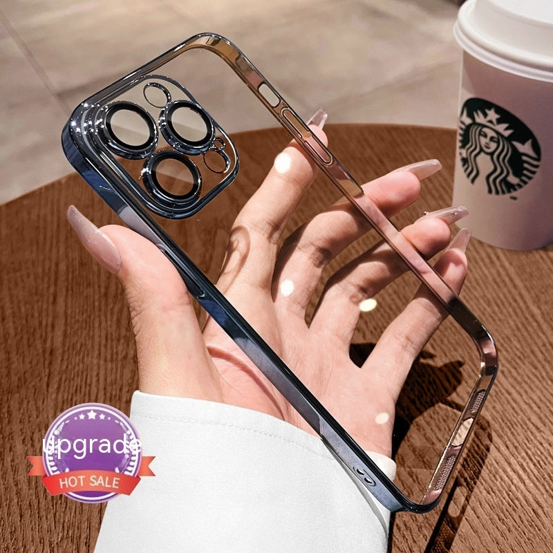 Cells Swag Phone Case Electroplated Finish All-inclusive Lens Protector for iPhone Protection