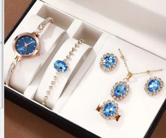 Cells Swag Fashion Watch Gift Set Quartz Movement Coordinated Jewelry for Elegant Accessorizing