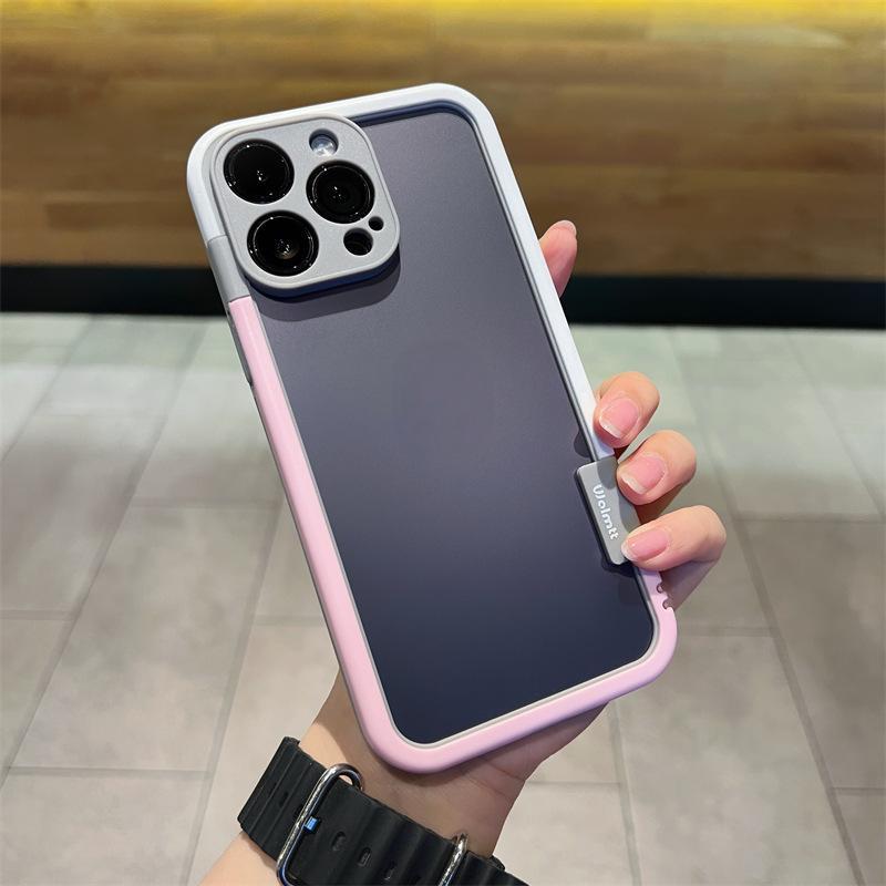 Cells Swag Phone Case Contrast Color Frame Fine Hole Design for Heat Dissipation and Protection