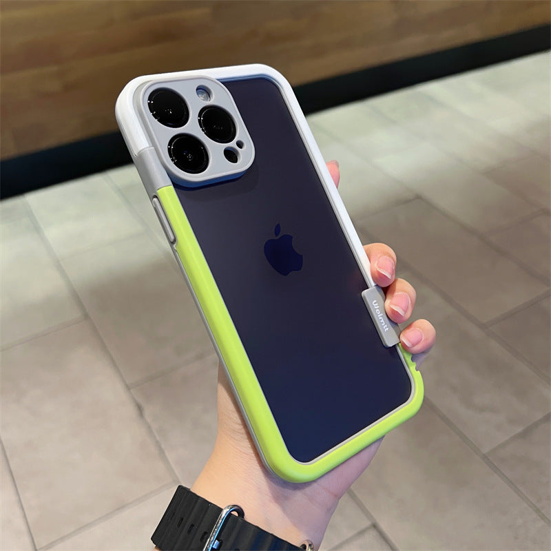 Cells Swag Phone Case Contrast Color Frame Fine Hole Design for Heat Dissipation and Protection