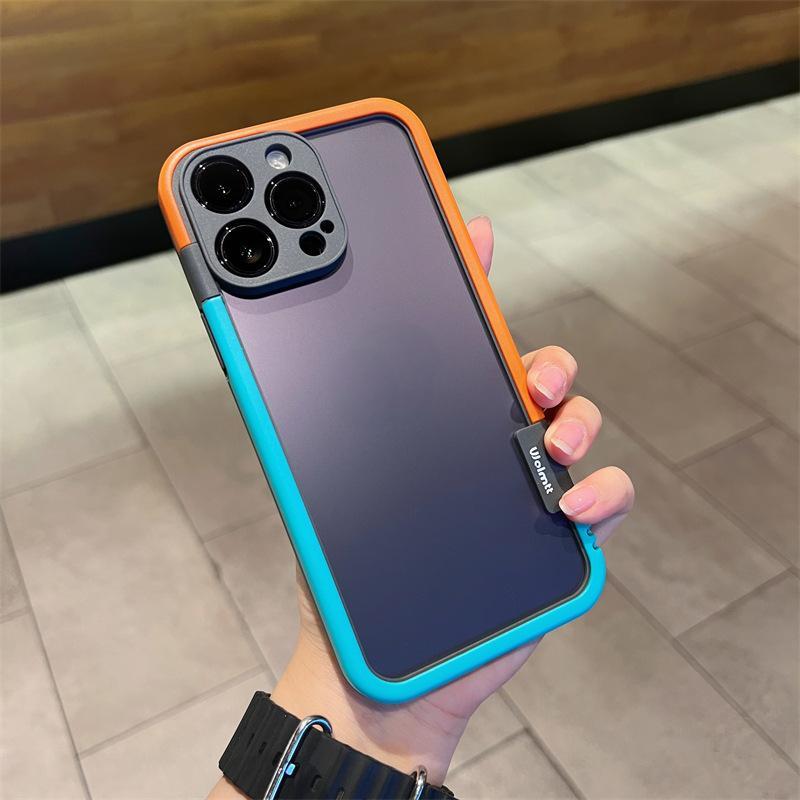 Cells Swag Phone Case Contrast Color Frame Fine Hole Design for Heat Dissipation and Protection