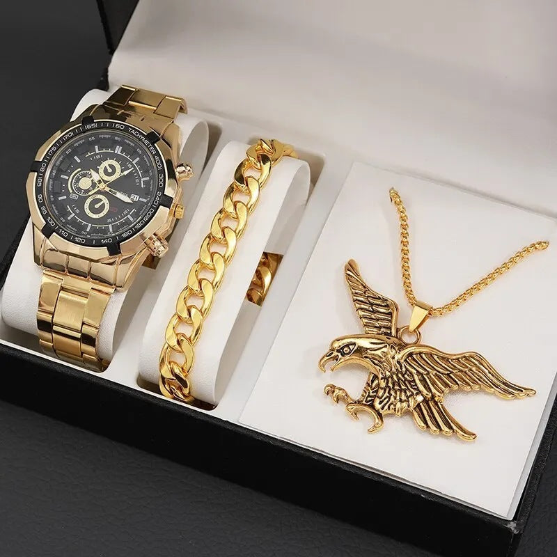 Cells Swag Fashion Watch Gift Set Quartz Movement Coordinated Jewelry for Elegant Accessorizing