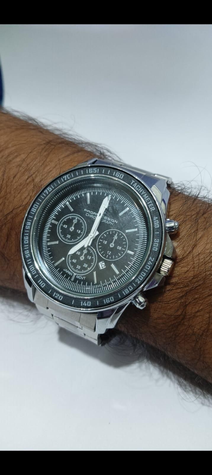 Cells Swag Men's Watch Stainless Steel Strap Silver Finish for Classic Everyday Style