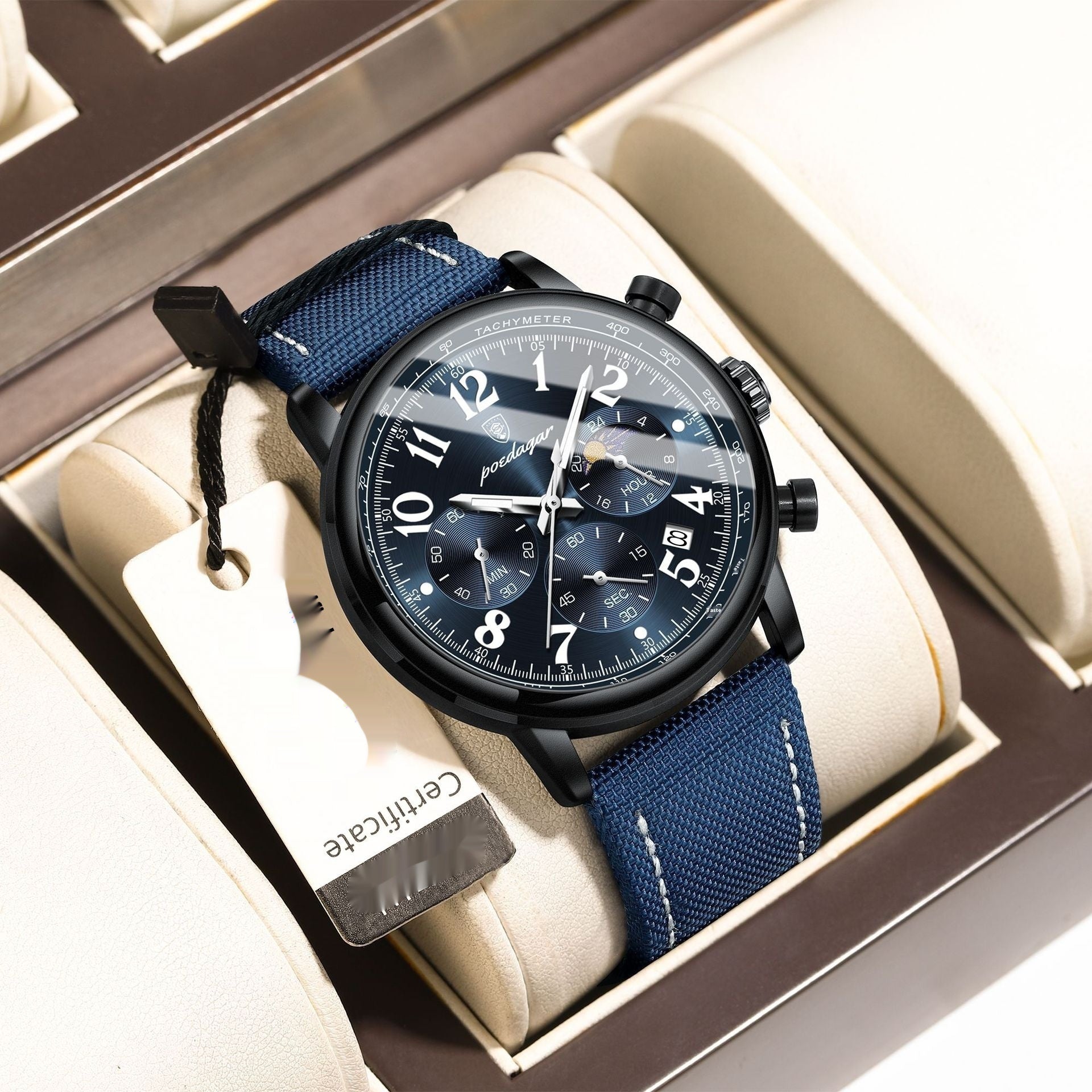 Cells Swag Men's Watch Multifunctional Luminous Slim Quartz for modern style and timekeeping