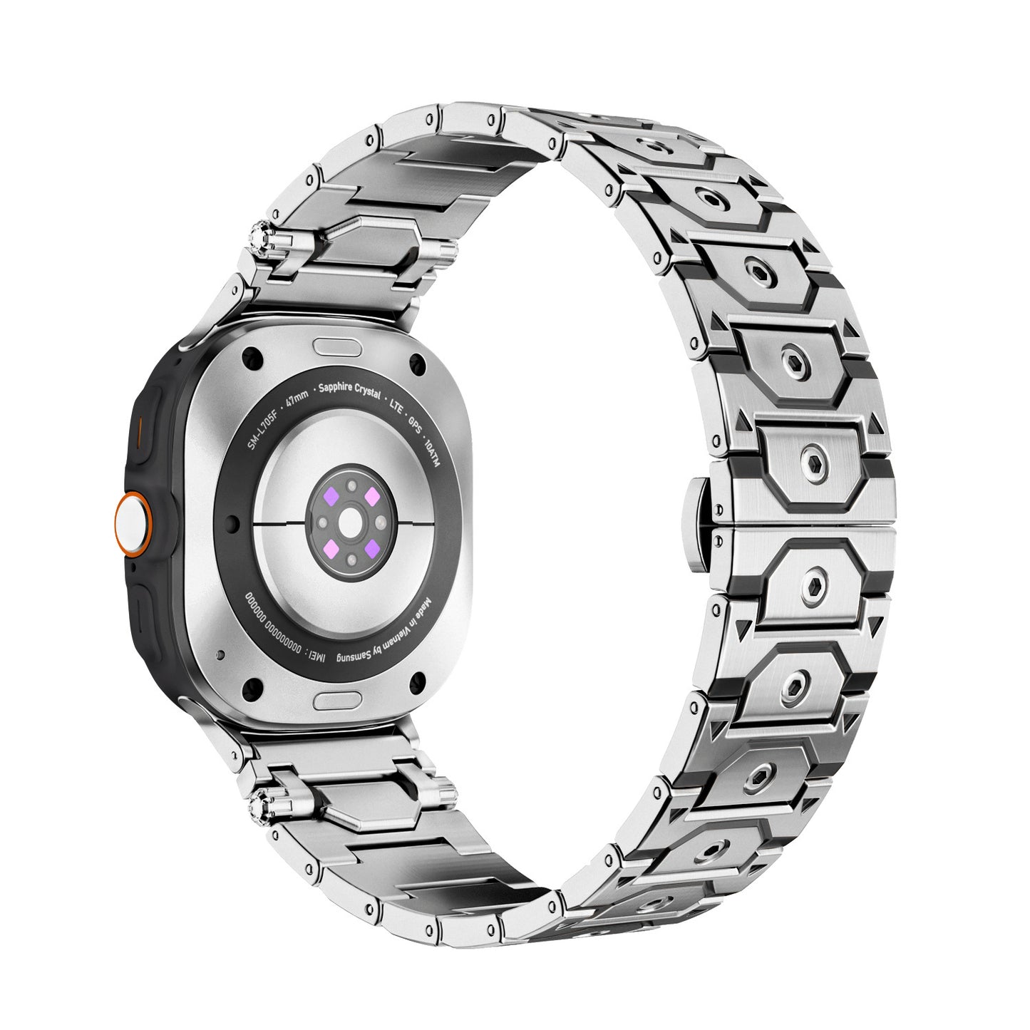 Cells Swag Samsung Watch Strap Stainless Steel Octagonal Hexagonal Design for Style Upgrade