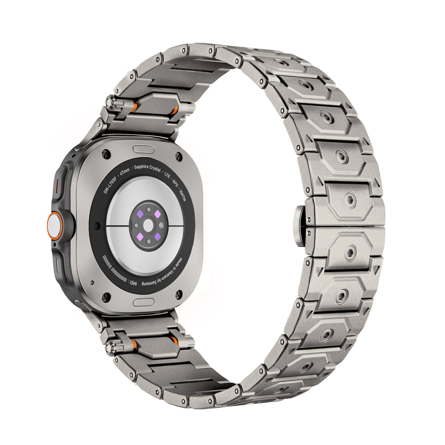 Cells Swag Samsung Watch Strap Stainless Steel Octagonal Hexagonal Design for Style Upgrade