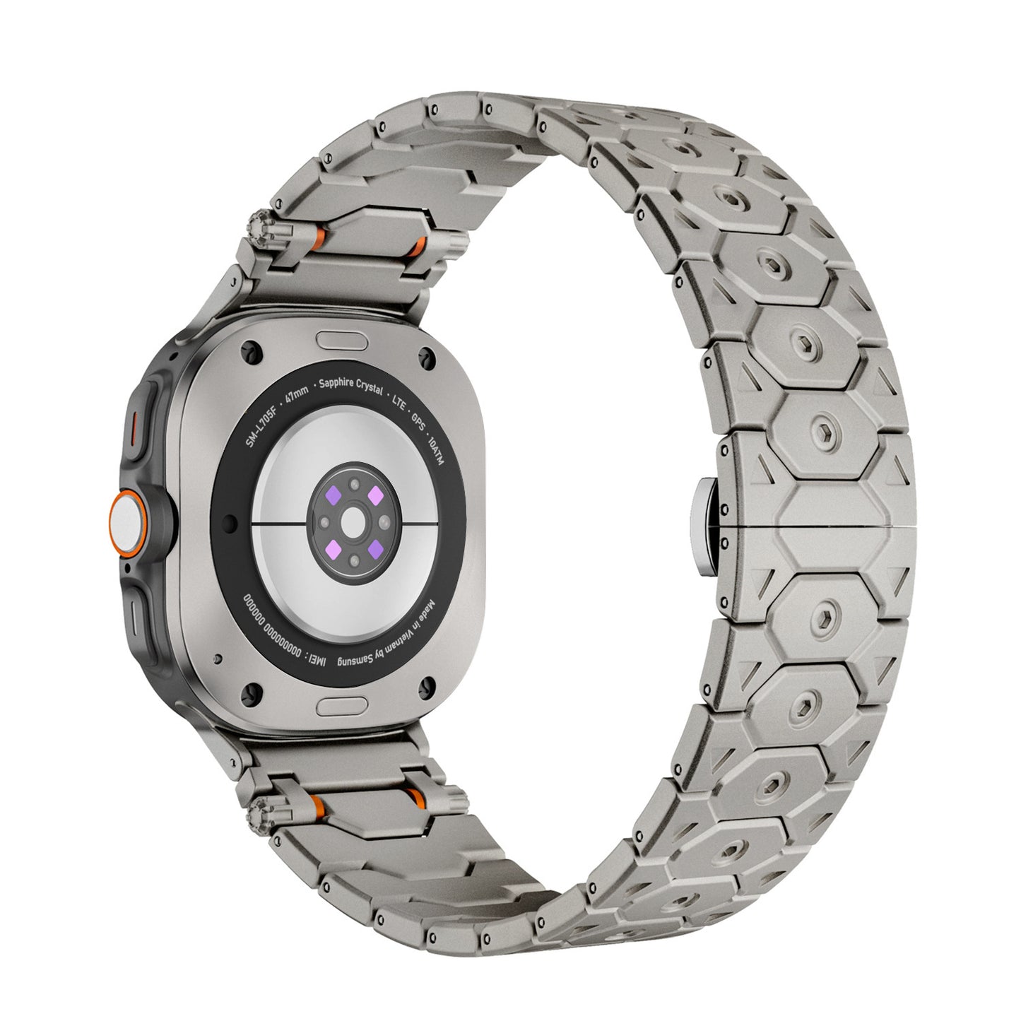 Cells Swag Samsung Watch Strap Stainless Steel Octagonal Hexagonal Design for Style Upgrade