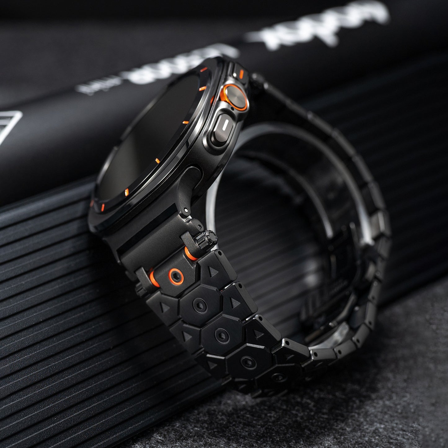 Cells Swag Samsung Watch Strap Stainless Steel Octagonal Hexagonal Design for Style Upgrade