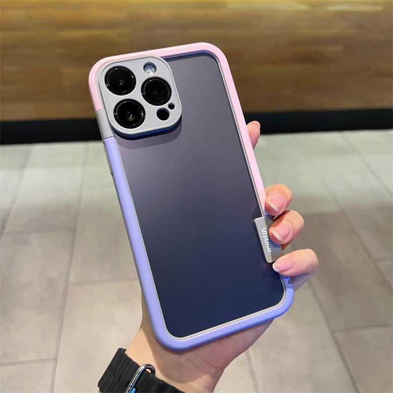 Cells Swag Phone Case Contrast Color Frame Fine Hole Design for Heat Dissipation and Protection