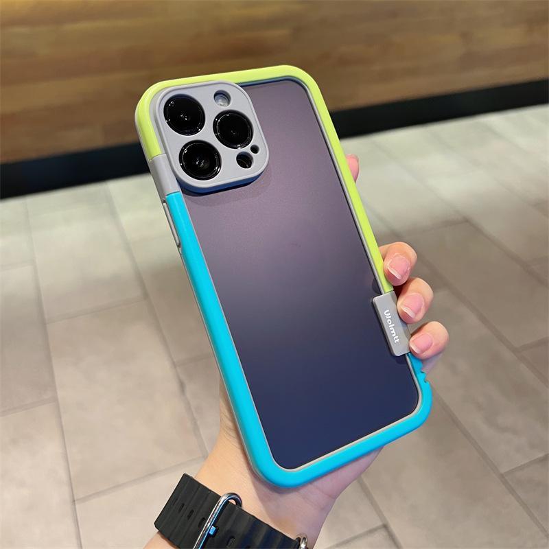 Cells Swag Phone Case Contrast Color Frame Fine Hole Design for Heat Dissipation and Protection