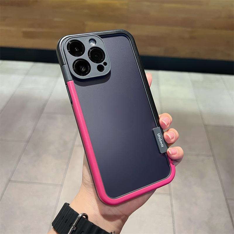 Cells Swag Phone Case Contrast Color Frame Fine Hole Design for Heat Dissipation and Protection