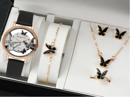 Cells Swag Fashion Watch Gift Set Quartz Movement Coordinated Jewelry for Elegant Accessorizing