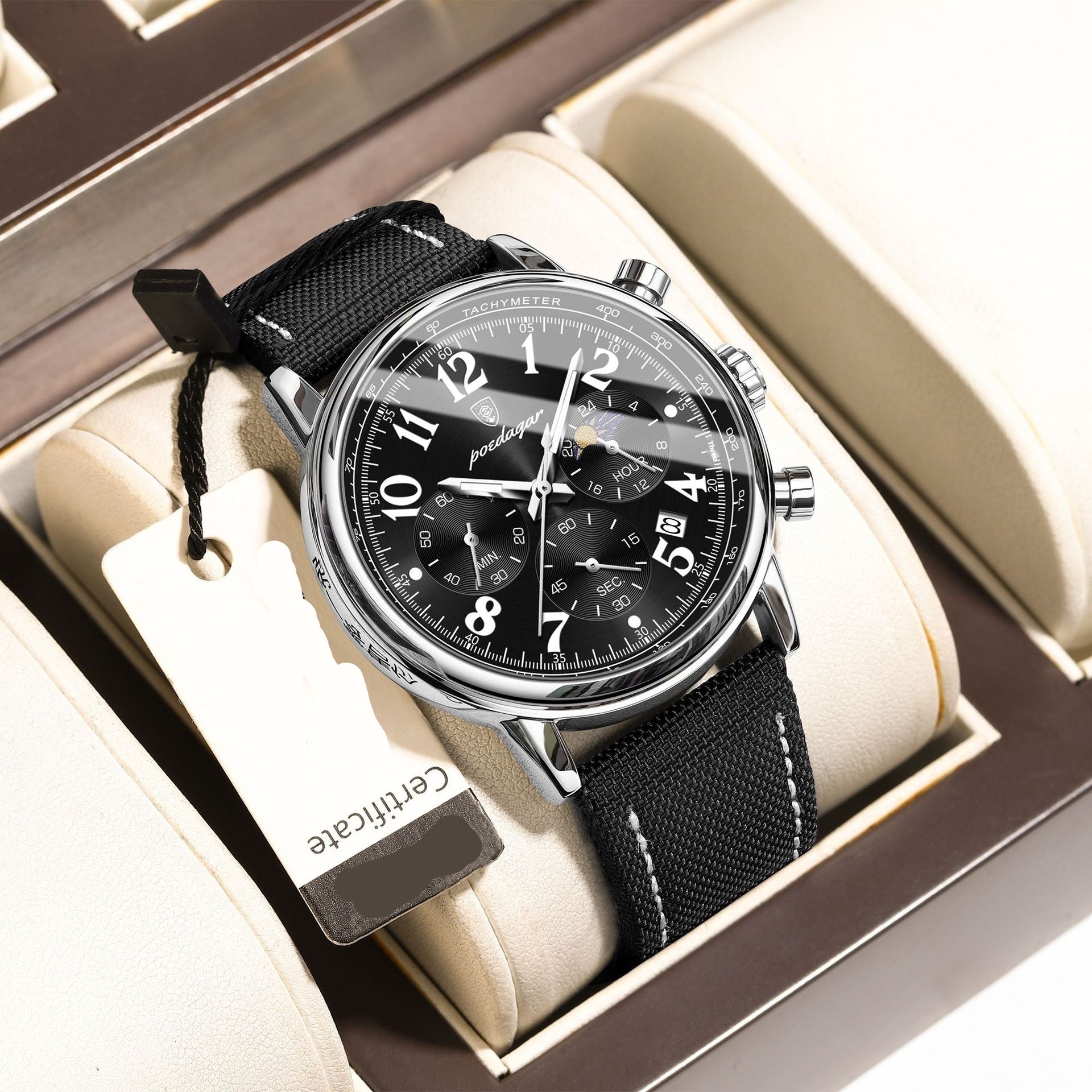 Cells Swag Men's Watch Multifunctional Luminous Slim Quartz for modern style and timekeeping