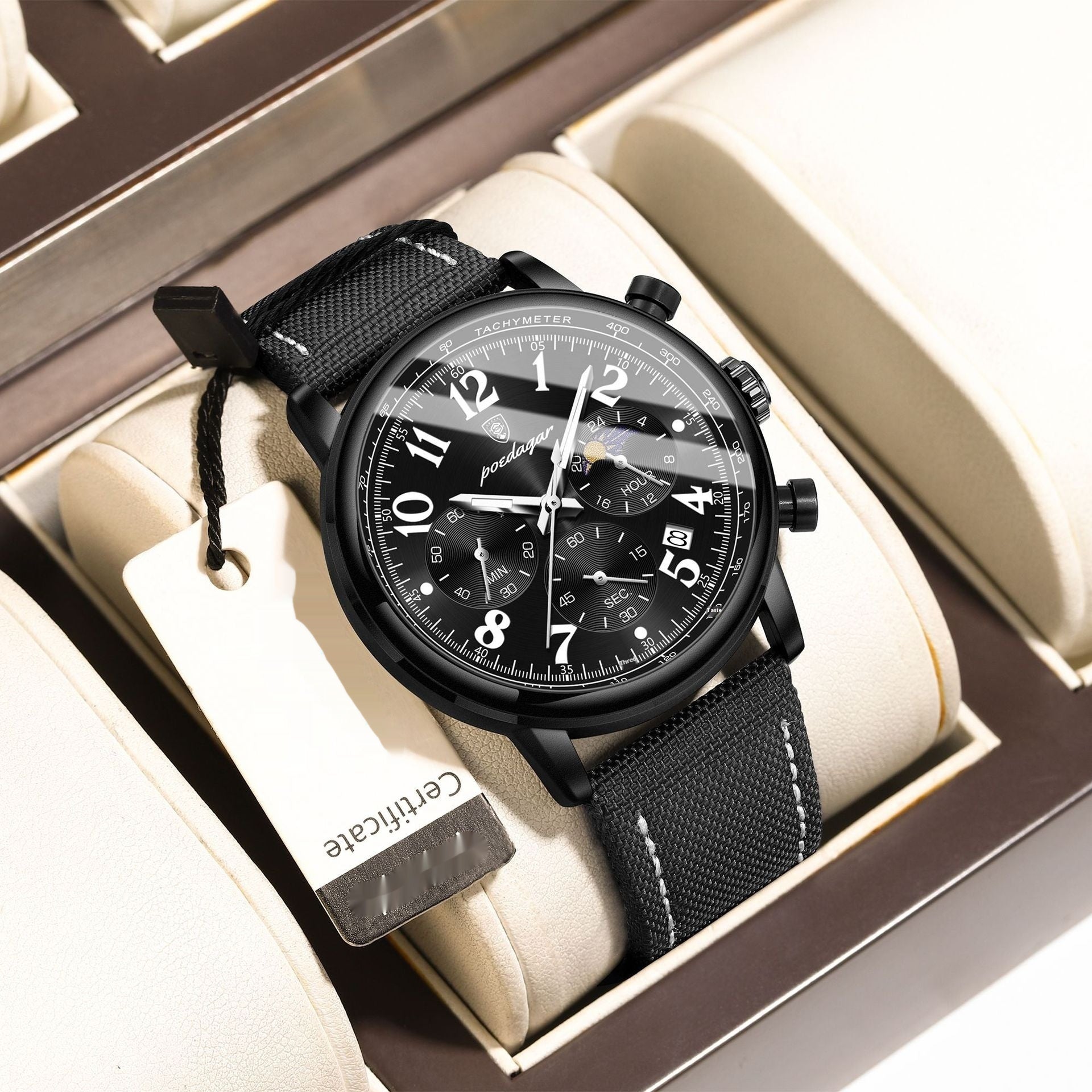 Cells Swag Men's Watch Multifunctional Luminous Slim Quartz for modern style and timekeeping