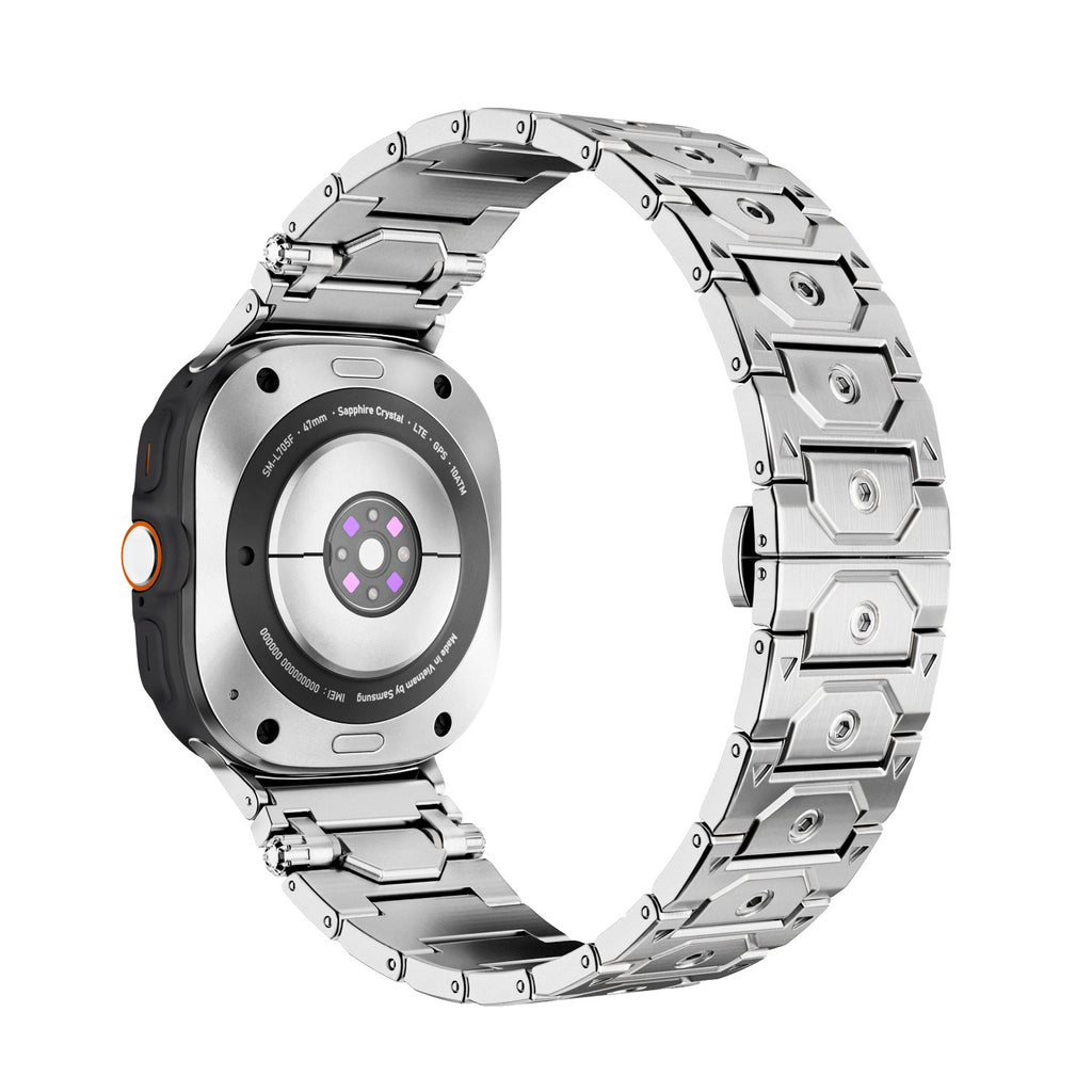 Cells Swag Samsung Watch Strap Stainless Steel Octagonal Hexagonal Design for Style Upgrade