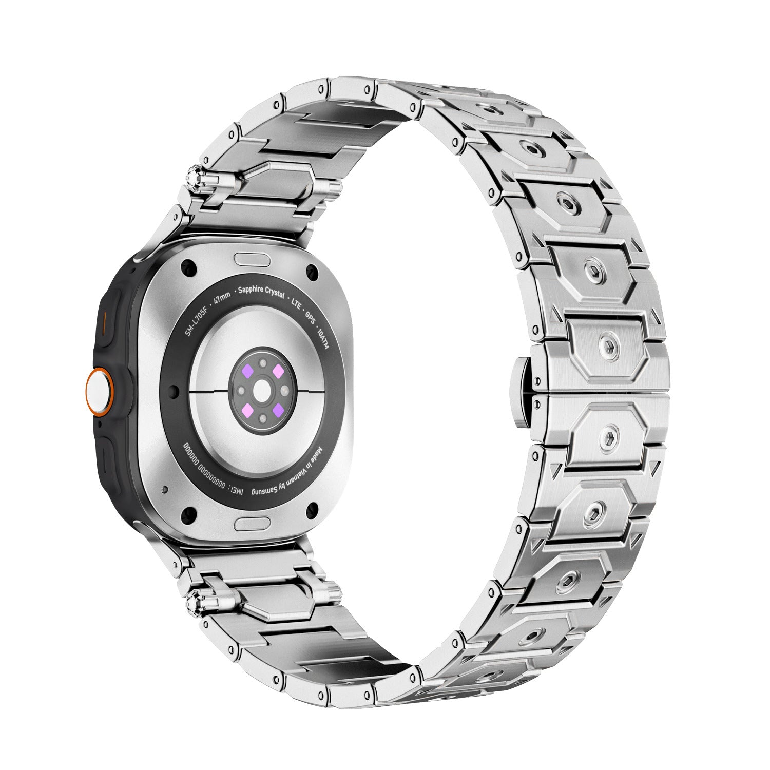 Cells Swag Samsung Watch Strap Stainless Steel Octagonal Hexagonal Design for Style Upgrade