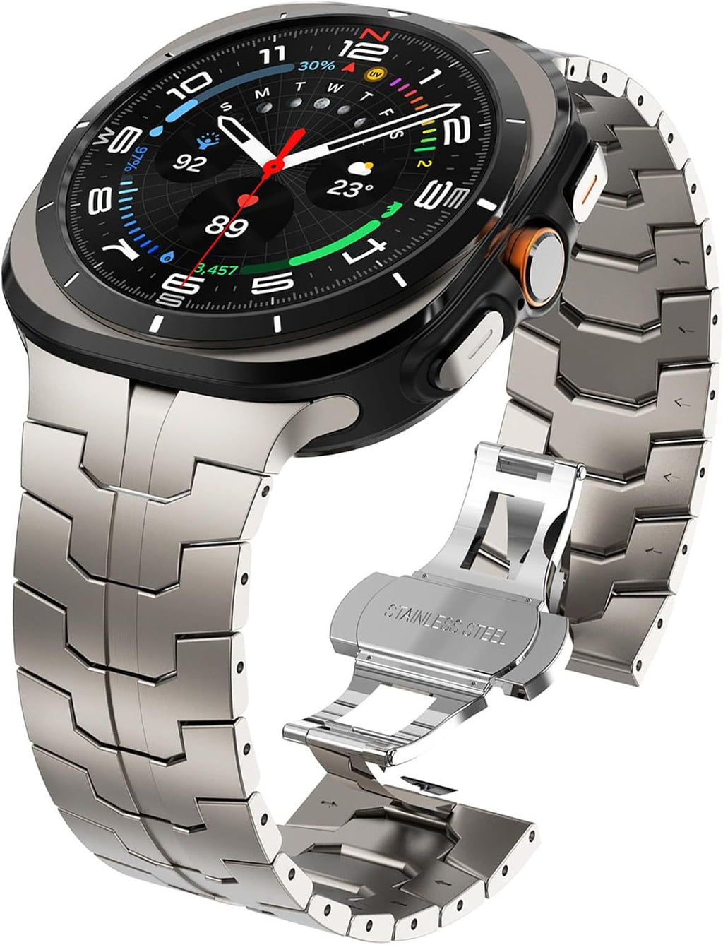 Premium Pure Titanium Metal Strap for Samsung Watch 7 Ultra (47mm) – Multiple Colors & Clasp Styles