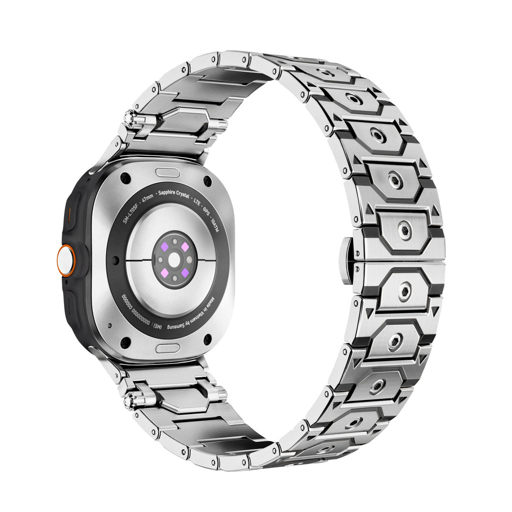 Cells Swag Samsung Watch Strap Stainless Steel Octagonal Hexagonal Design for Style Upgrade