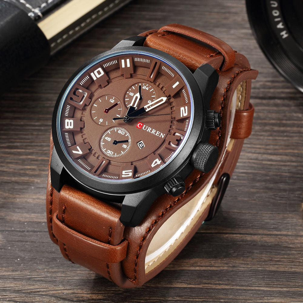 Cells Swag Fashion Watch with Large Dial and Faux Leather Strap for Stylish Everyday Wear