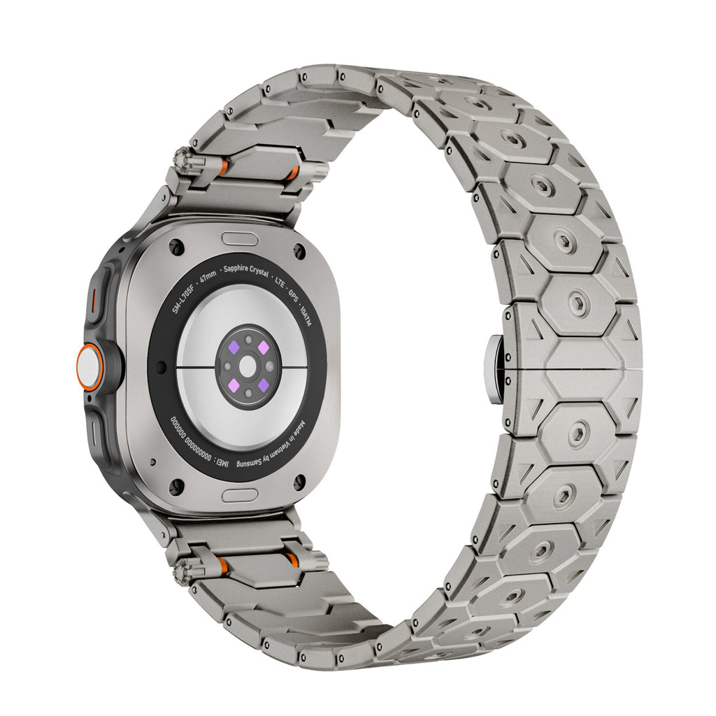Cells Swag Samsung Watch Strap Stainless Steel Octagonal Hexagonal Design for Style Upgrade