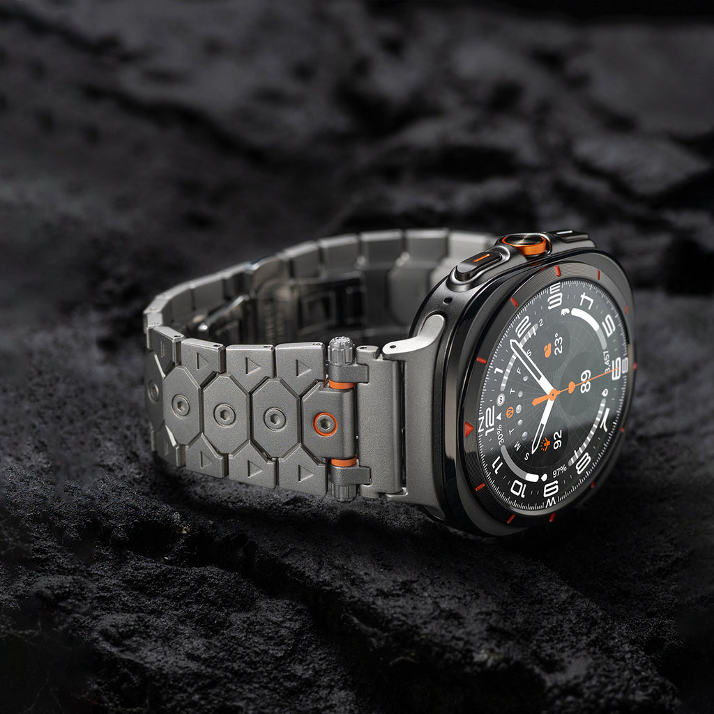 Cells Swag Samsung Watch Strap Stainless Steel Octagonal Hexagonal Design for Style Upgrade