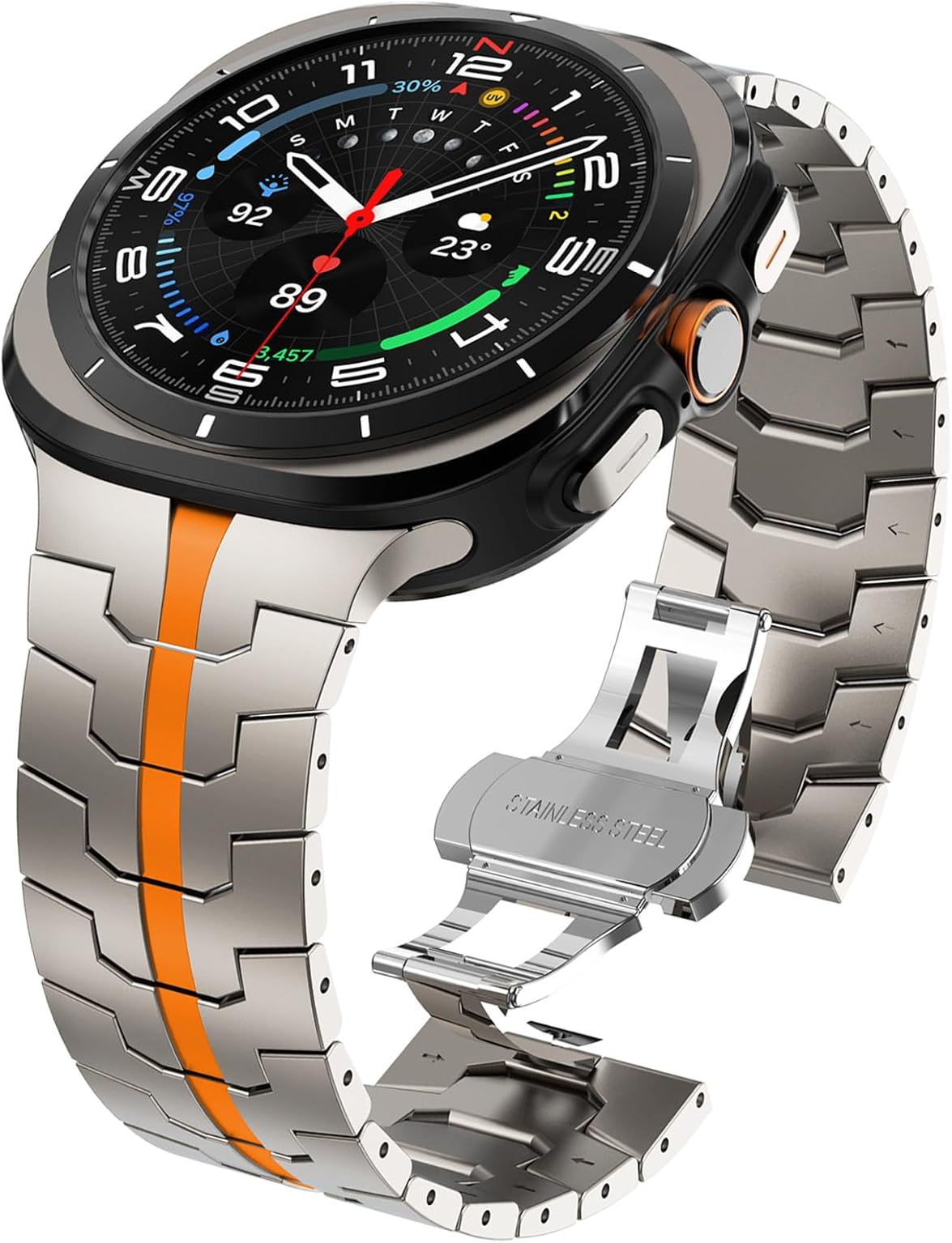 Premium Pure Titanium Metal Strap for Samsung Watch 7 Ultra (47mm) – Multiple Colors & Clasp Styles