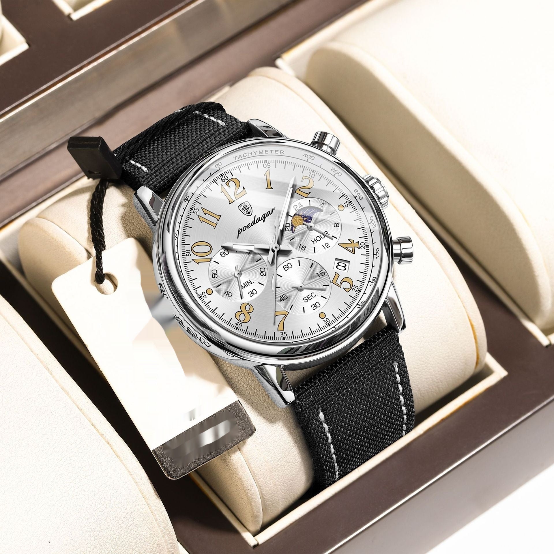 Cells Swag Men's Watch Multifunctional Luminous Slim Quartz for modern style and timekeeping