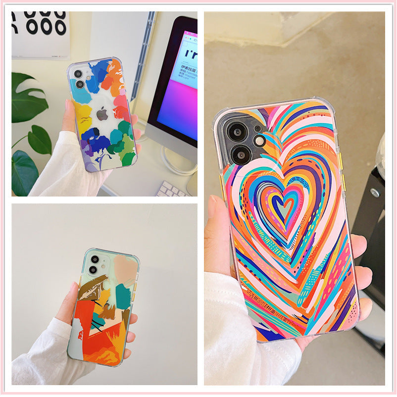 Cells Swag TPU Phone Case Artistic Geometric & Circle Designs Durable Material for Protecting Apple iPhone